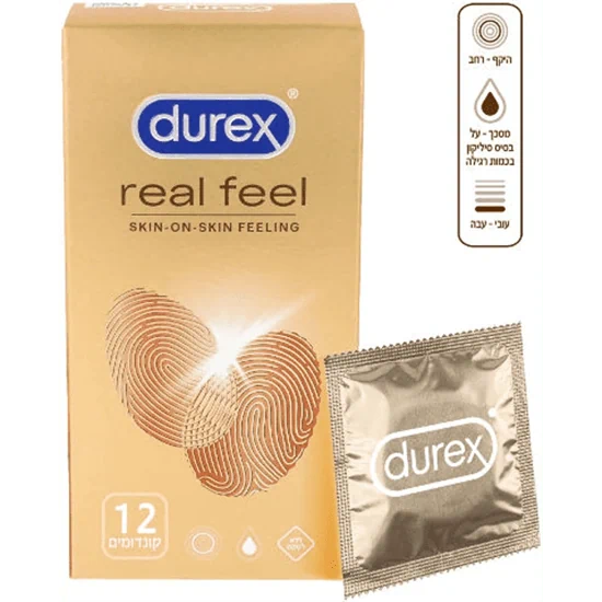 דורקס קונדומים real feel ללא לטקס